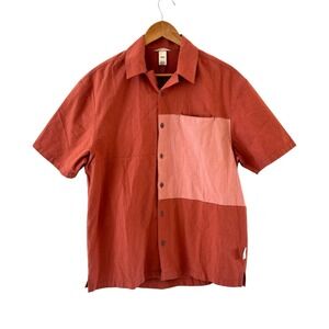 Cotopaxi Woven Button Up Shirt Mens M Faded Brick Cotton Colorblock NWT